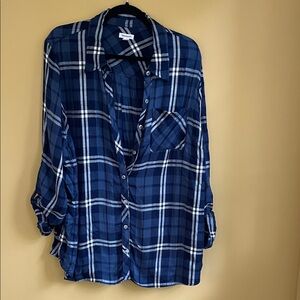 Westport Navy and White Plaid Shirt